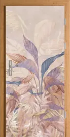 naklejka-okleina-na-drzwi-liscie-tropikalne-palmy