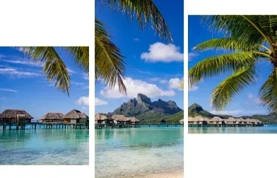 tryptyk-na-plotnie-bora-bora-palmy-ocean