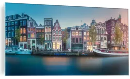 foto-obraz-szklo-amsterdam-holandia-kanal-100x50