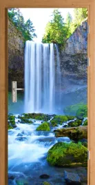 naklejka-na-drzwi-samoprzylepne-wodospad-las-potok