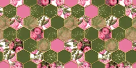 panel-dekoracyjny-100x50-pcv-heksagon-roz-kwiaty