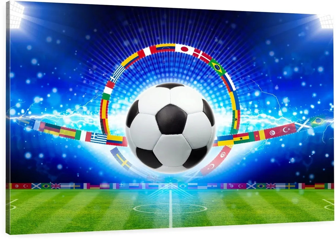 obraz-na-plotnie-pilka-stadion-flagi-110x70