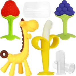 6x-gryzak-banan-szczoteczka-treningowa-masujaca-silikonowy-gryzak