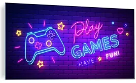 obraz-na-szkle-szklany-play-games-neon-120x60