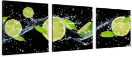 obrazy-do-kuchni-tryptyk-dekoracyjny-limonki-owoce-woda-lemon