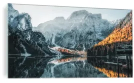 obraz-szklany-do-sypialni-jezioro-w-gorach-120x60