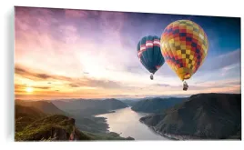obraz-szklany-ze-szkla-balony-zachod-slonca-120x60