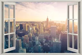 fototapeta-okno-krajobraz-new-york-drapacze-chmur