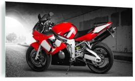 obraz-na-szkle-motor-motocykl-sportowy-czerwony