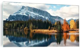 obraz-na-szkle-szklany-do-salonu-gory-jezioro-gora-odbicie-100x50cm