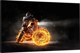 obraz-na-plotnie-motor-w-ogniu-harley-70x50-wzory