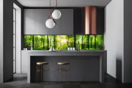 fototapeta-do-kuchni-zmywalna-las-slonce-drzewa-zielen-260x60