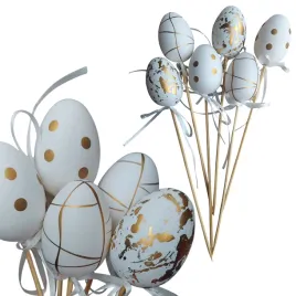jajka-wielkanocne-na-piku-25cm-6-szt-biale-ze-zlotym-wzorem-plastikowe