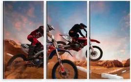 tryptyk-obraz-na-plotnie-motocykl-cross-motocross