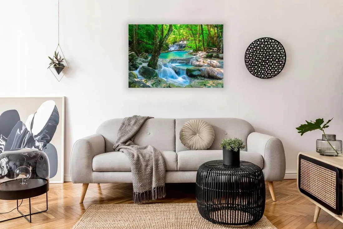 obraz-na-plotnie-wodospad-rzeka-las-100x70-cm