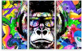 tryptyk-obraz-na-plonie-grafiti-banksy-malpa