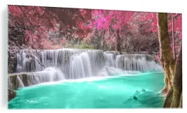 obraz-na-szkle-szklany-wodospad-egzotyka-100x50cm