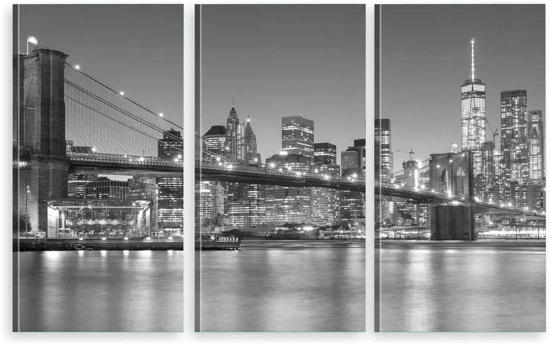 tryptyk-na-plotnie-new-york-most-manhattan