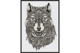obraz-plakat-40x30-wilk-boho-art-artystyczne