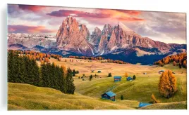 obraz-szklany-do-salonu-polana-gory-dolomity-120cm