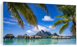 obraz-na-szkle-scienny-palmy-na-bora-bora-120x60