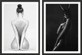 plakat-dyptyk-60x40-kobieta-akt-sex-czarno-bialy