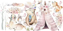 naklejki-na-sciane-zwierzatka-sarenka-boho-roz-max