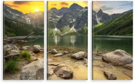 tryptyk-obraz-tatry-zachod-slonca-w-tatrach
