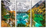 tryptyk-na-plotnie-jezioro-w-gorach-braies