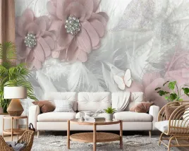 fototapeta-na-flizelinie-scienna-eleganckie-kwiaty