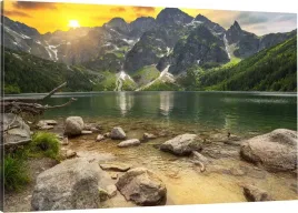 obraz-na-plotnie-zachod-slonca-w-tatrach-110x70