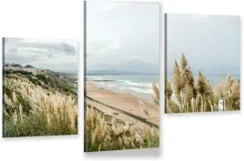 tryptyk-obraz-na-sciane-plaza-morze-trawa-boho