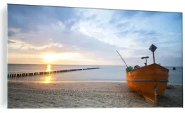 obraz-szklany-do-salonu-baltyk-plaza-lodka-120x60