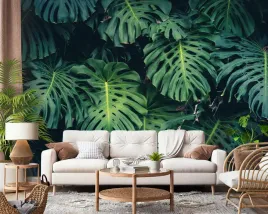tapeta-winylowa-monstera-liscie-na-wymiar