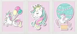 zestaw-3-plakaty-dzieci-a3-ramki-unicorn-jednorozc