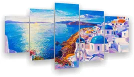 tryptyk-5czesci-na-sciane-grecja-santorini-cyklady