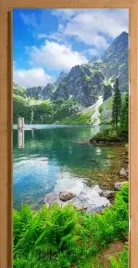 naklejka-fototapeta-na-drzwi-jezioro-w-gorach