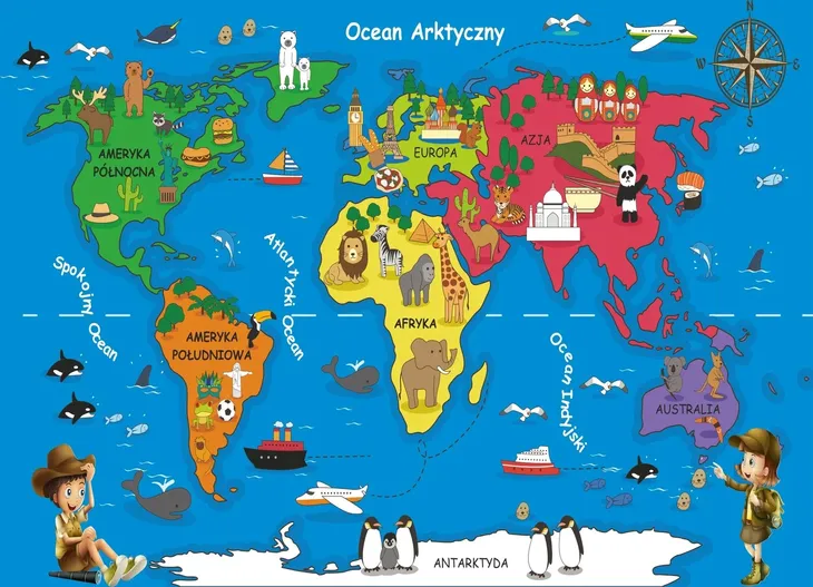 obraz-na-plotnie-dla-dzieci-mapa-100x70-wzory-tematyka-inna-tematyka