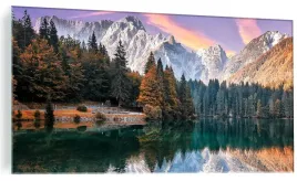 obraz-na-szkle-do-salonu-jezioro-w-gorach-120x60
