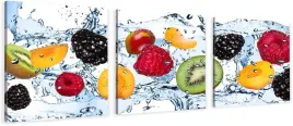 obrazy-tryptyk-canvas-do-kuchni-jadalni-owoce-w-wodzie-maliny-kiwi