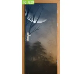 fototapeta-naklejka-na-drzwi-ksiezyc-las-cien