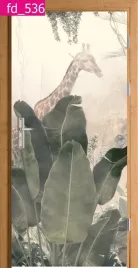 dzungla-liscie-zwierzeta-okleina-na-drzwi-folia