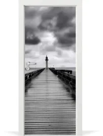 fototapeta-samoprzylepna-na-drzwi-latarnia-morska