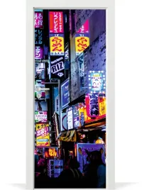 folia-fototapeta-na-drzwi-tokio-neony-japonia