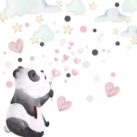 naklejka-scienna-pastel-panda-serduszka-dla-dzieci