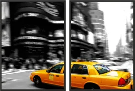 obraz-plakaty-dyptyk-60x40-taxi-zolta-new-york