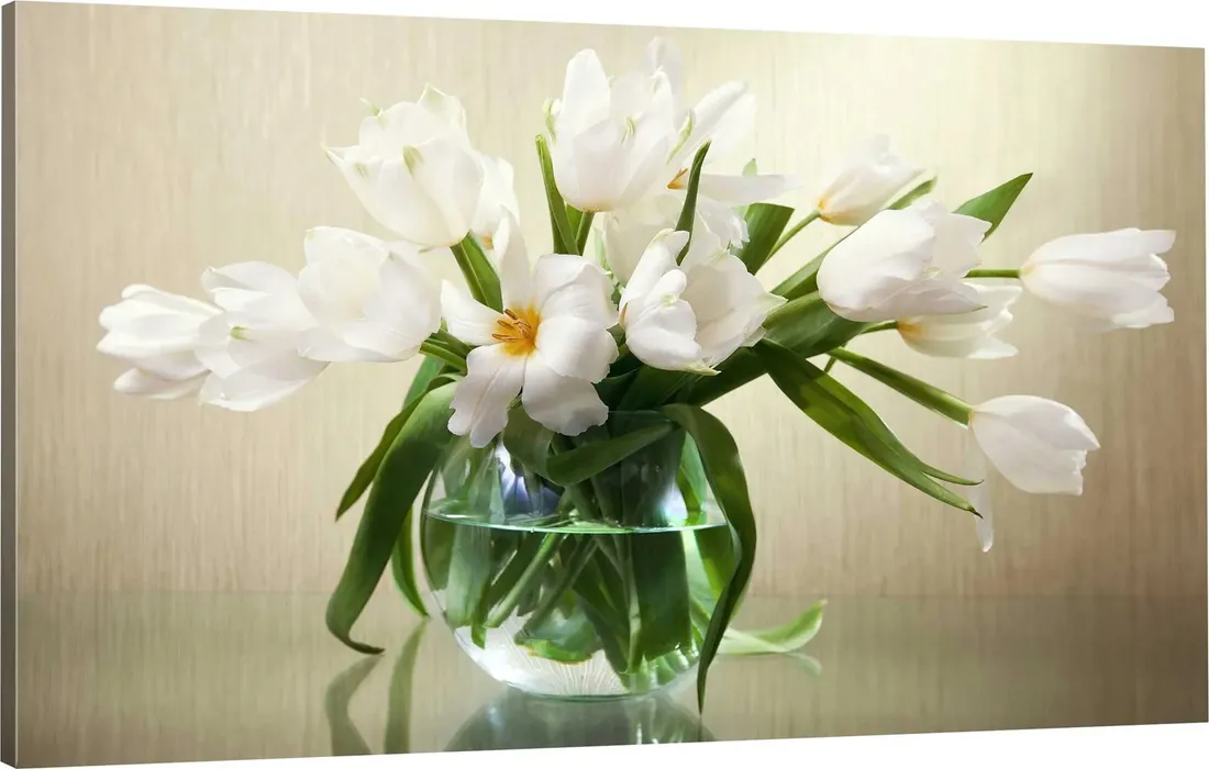 obraz-na-plotnie-biale-tulipany-110x70-maxwybor
