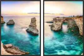 obraz-plakaty-dyptyk-60x40-urwisko-morze-ocean