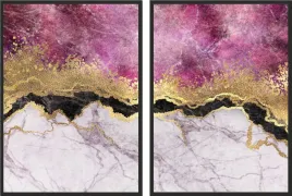 obraz-plakaty-dyptyk-60x40-marmur-roz-abstrakcja