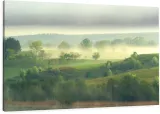 obraz-na-plotnie-mgla-las-drzewa-mazury-90x60